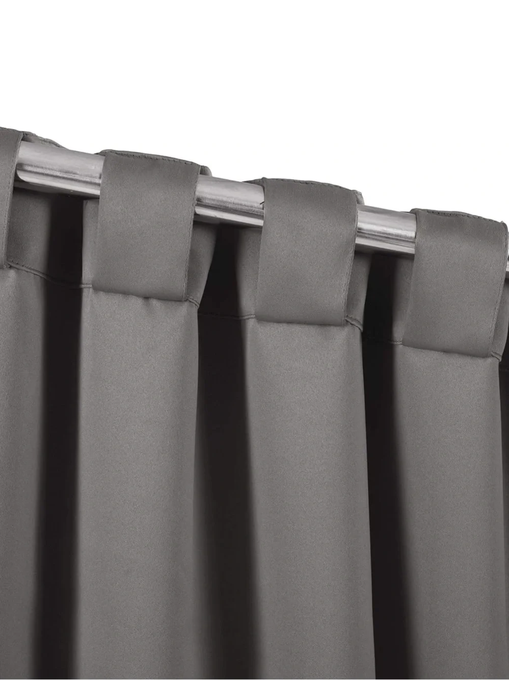 Dark Gray Blackout Set of 2 Curtain Panels - Neutral Window Drapery